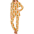 Carrot Pattern Print Design 04 Women's Long Pajama Set