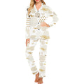 Beautiful gold japanese pattern Women's Long Pajama Set
