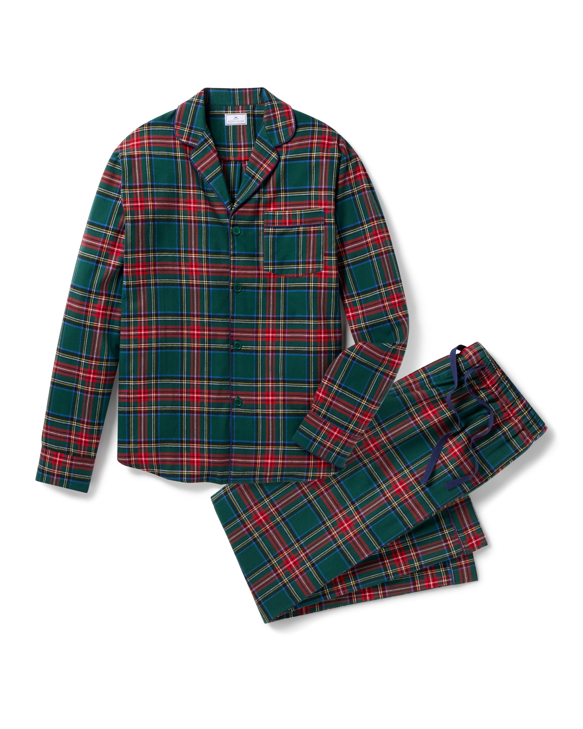 Men's Brushed Twill Pajama Set in Kensington Tartan