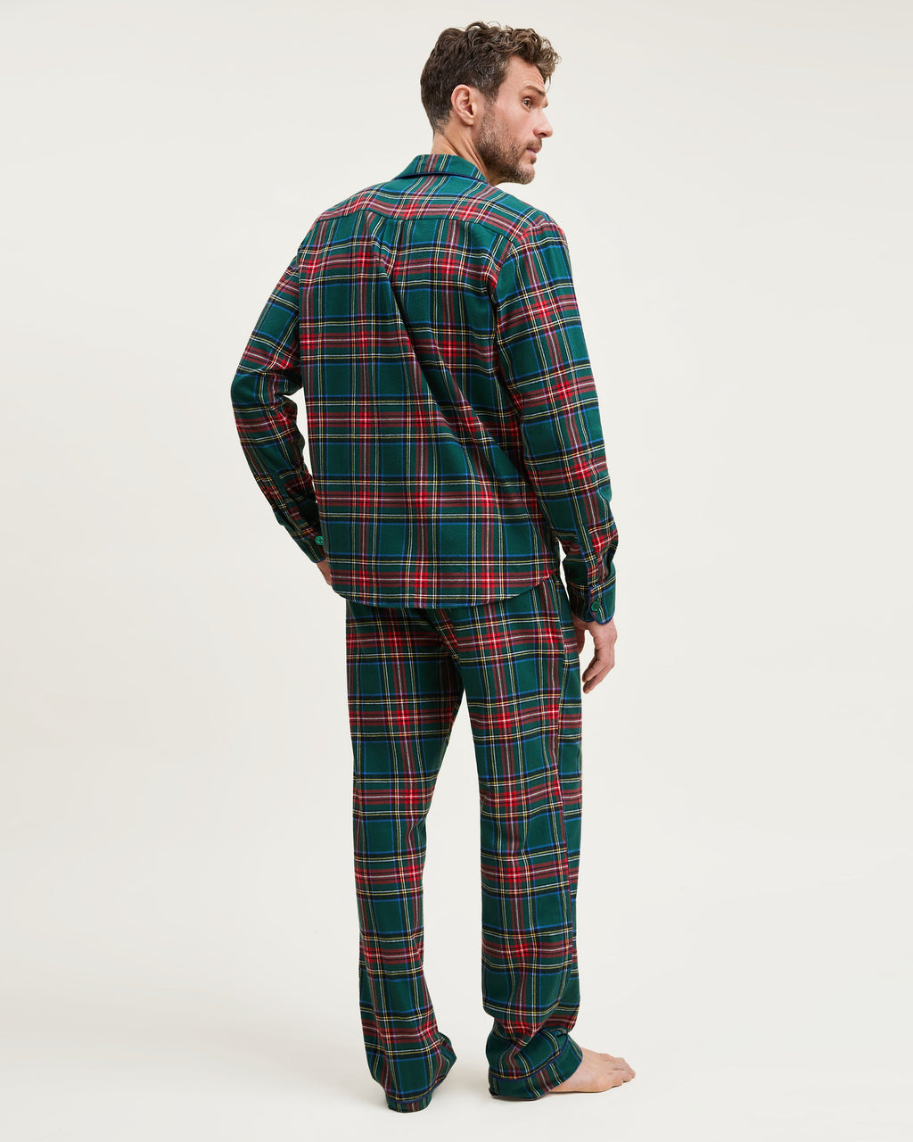 Men's Brushed Twill Pajama Set in Kensington Tartan
