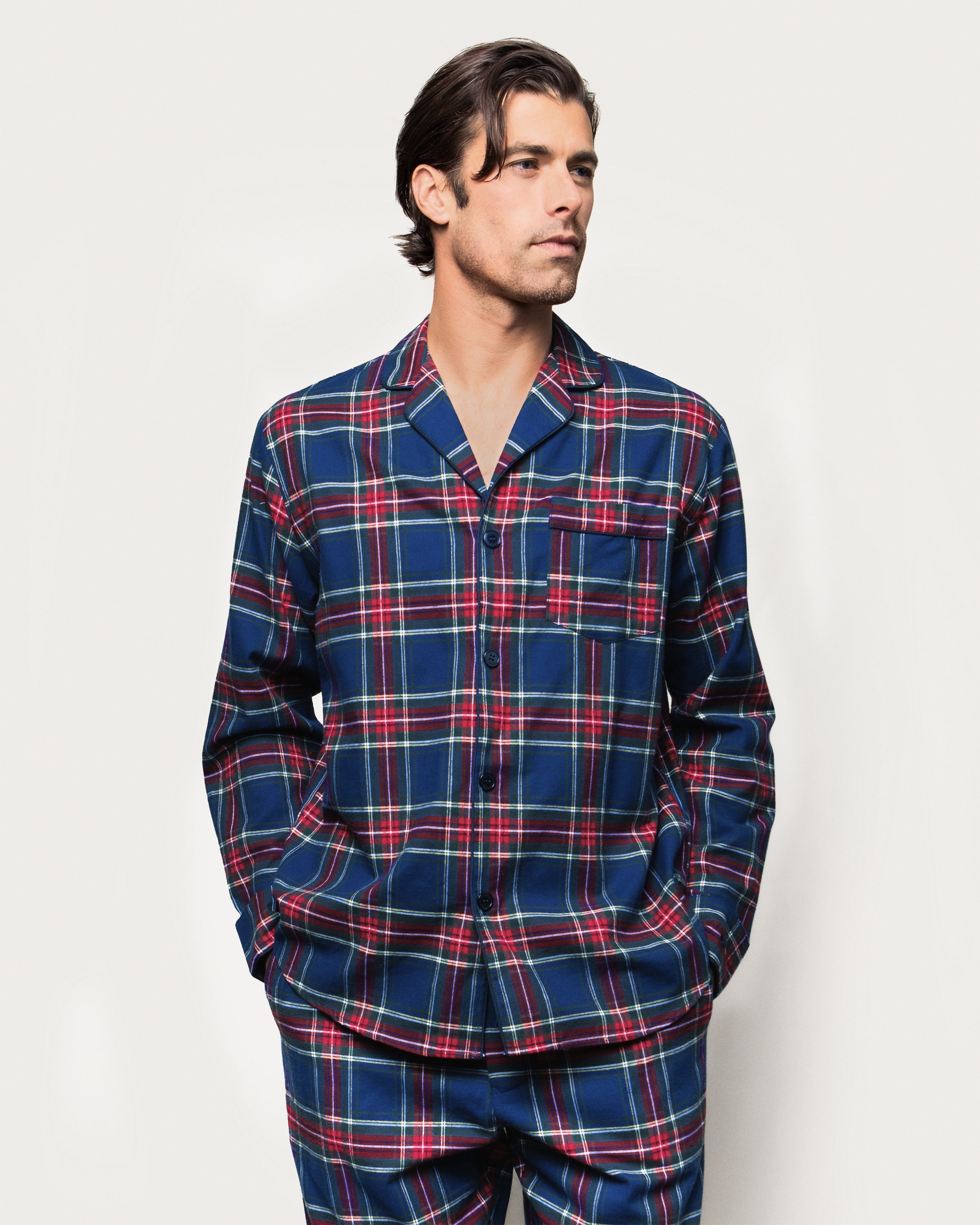 Men's Brushed Twill Pajama Set in Windsor Tartan