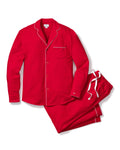 Men's Flannel Pajama Set in Red
