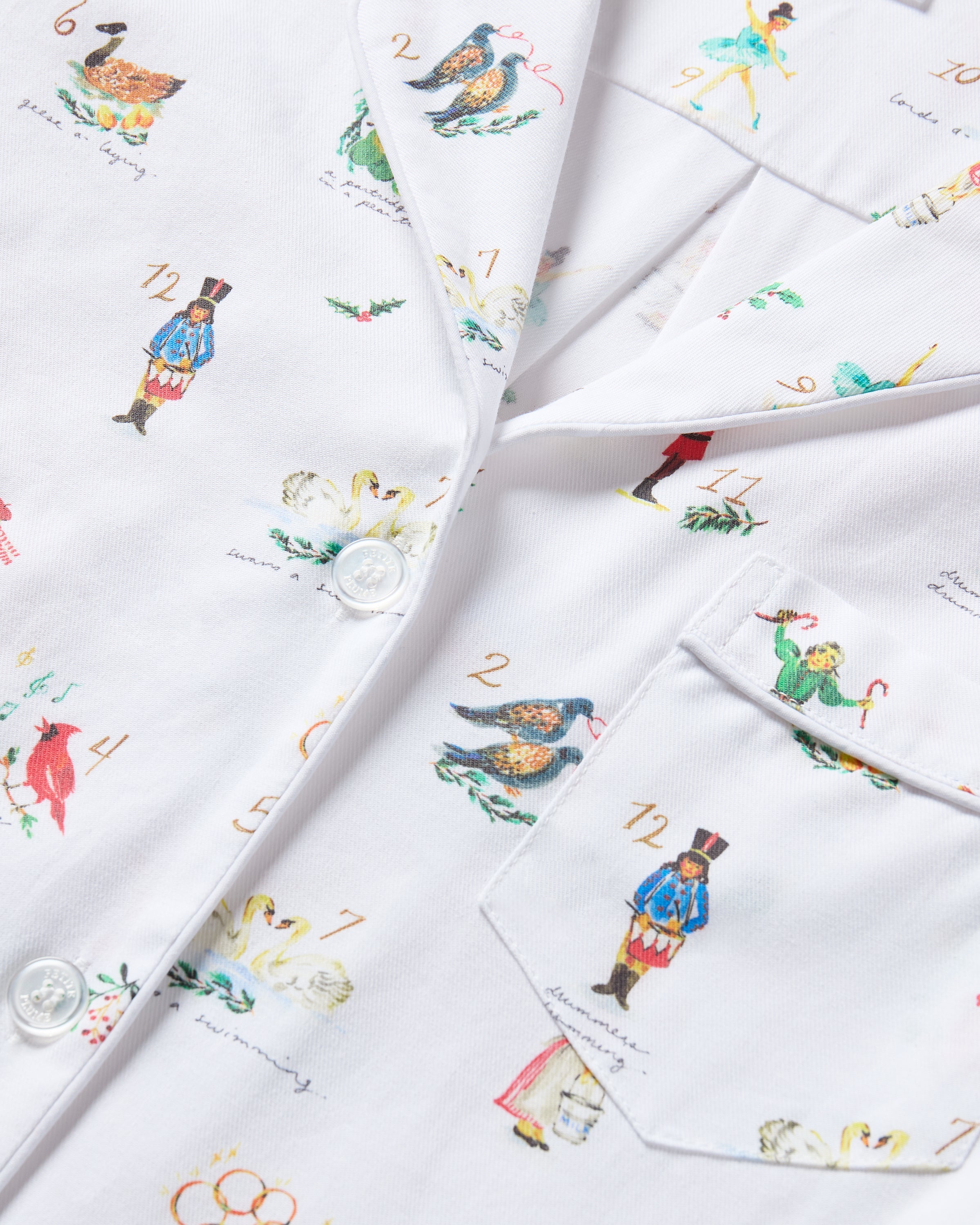 Men's Twill Pajama Set in 12 Days of Christmas