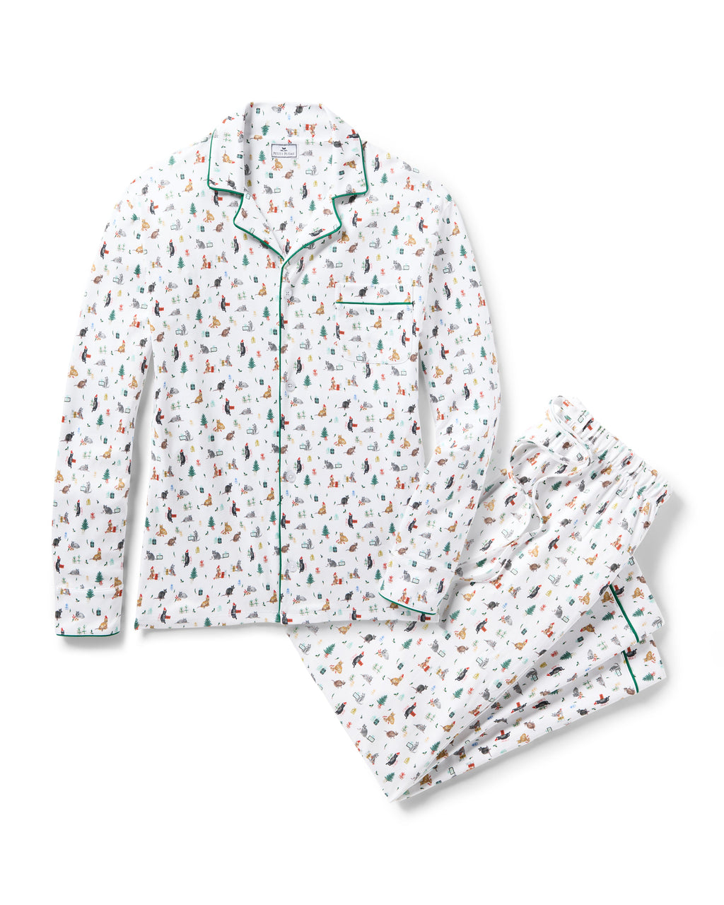 Men's Pima Pajama Set in Merry Meow