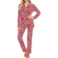 Camera Pattern Print Design 05 Women's Long Pajama Set