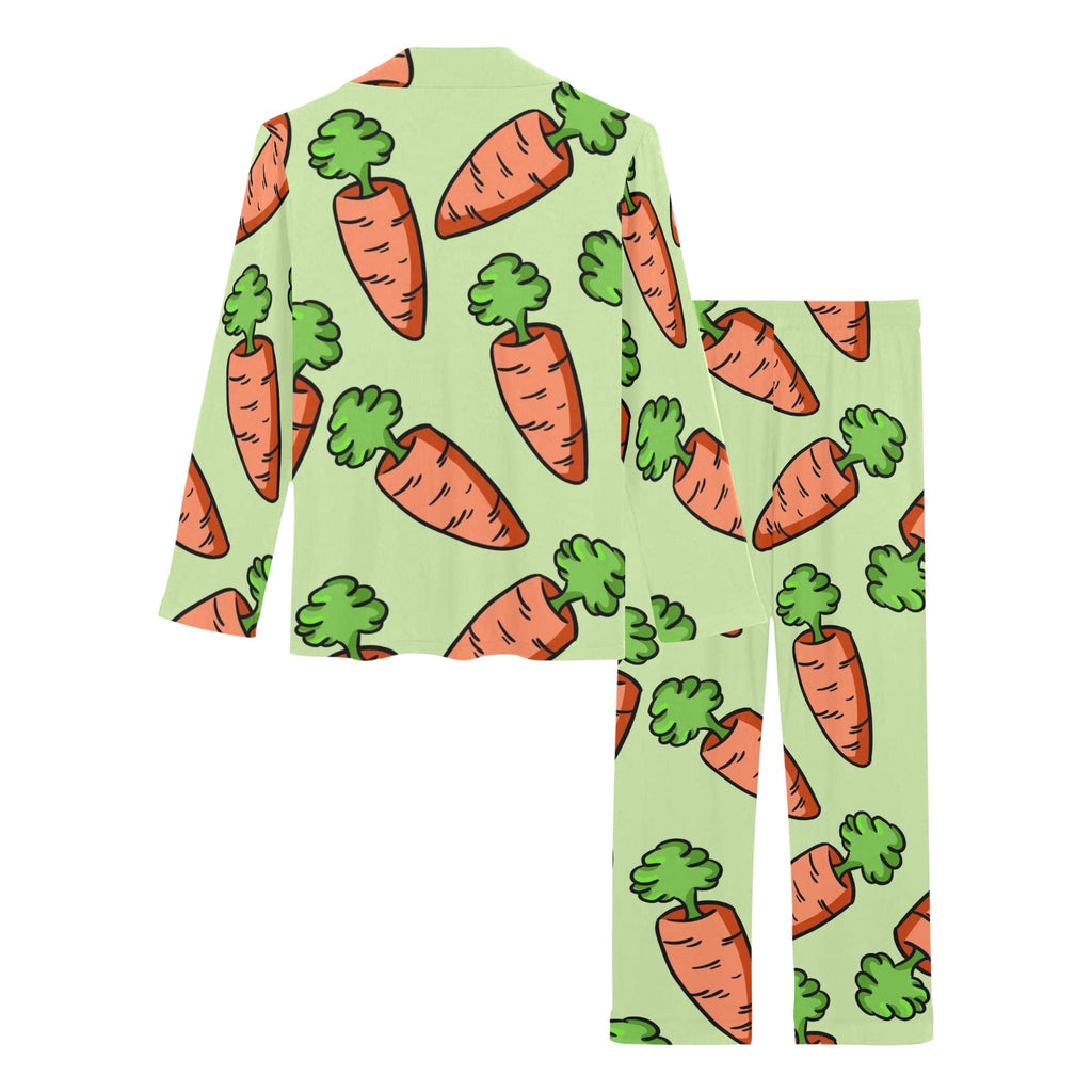 Carrot Pattern Print Design 05 Women's Long Pajama Set